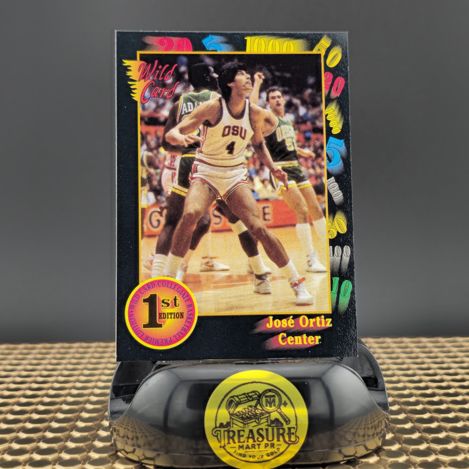 1991 Wild Card #112 José Ortiz Oregon State 1st Edition Basketball/Puerto Rico