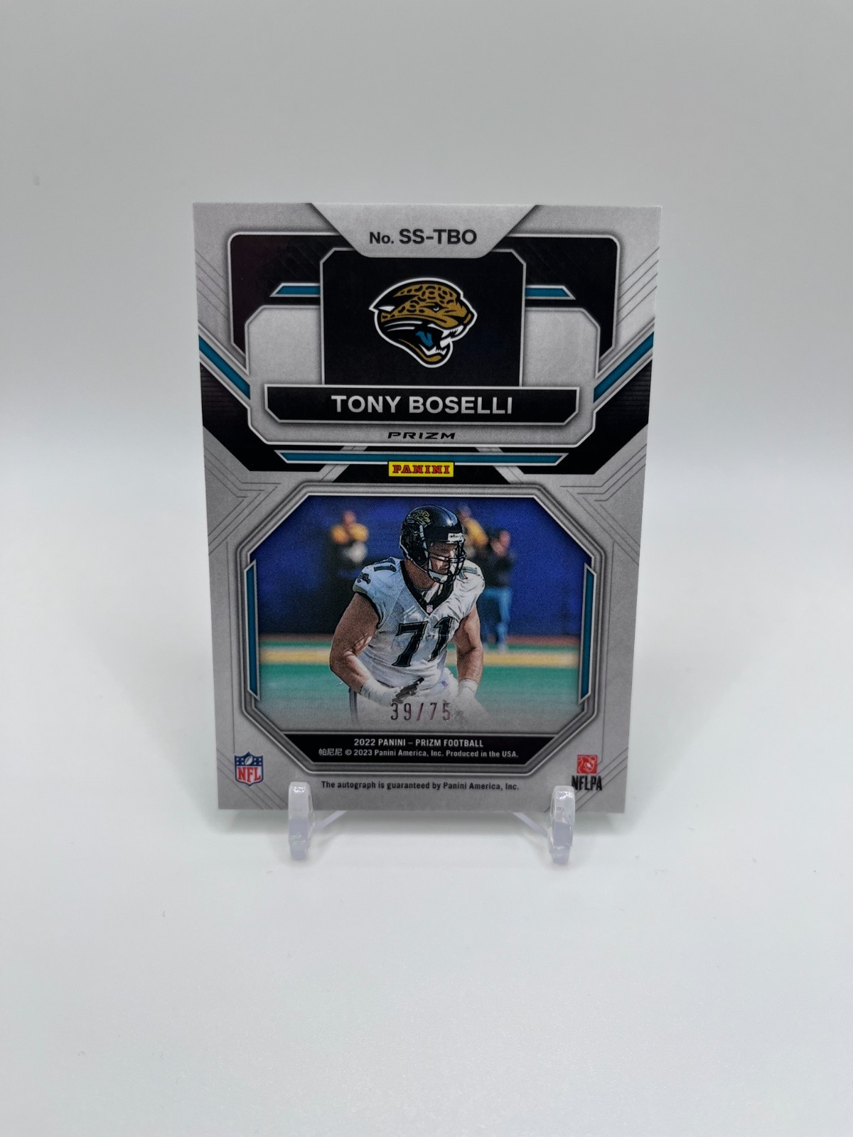 2022 Prizm Football Tony Boselli Sensational Signatures Auto Green Scope /75 HOF