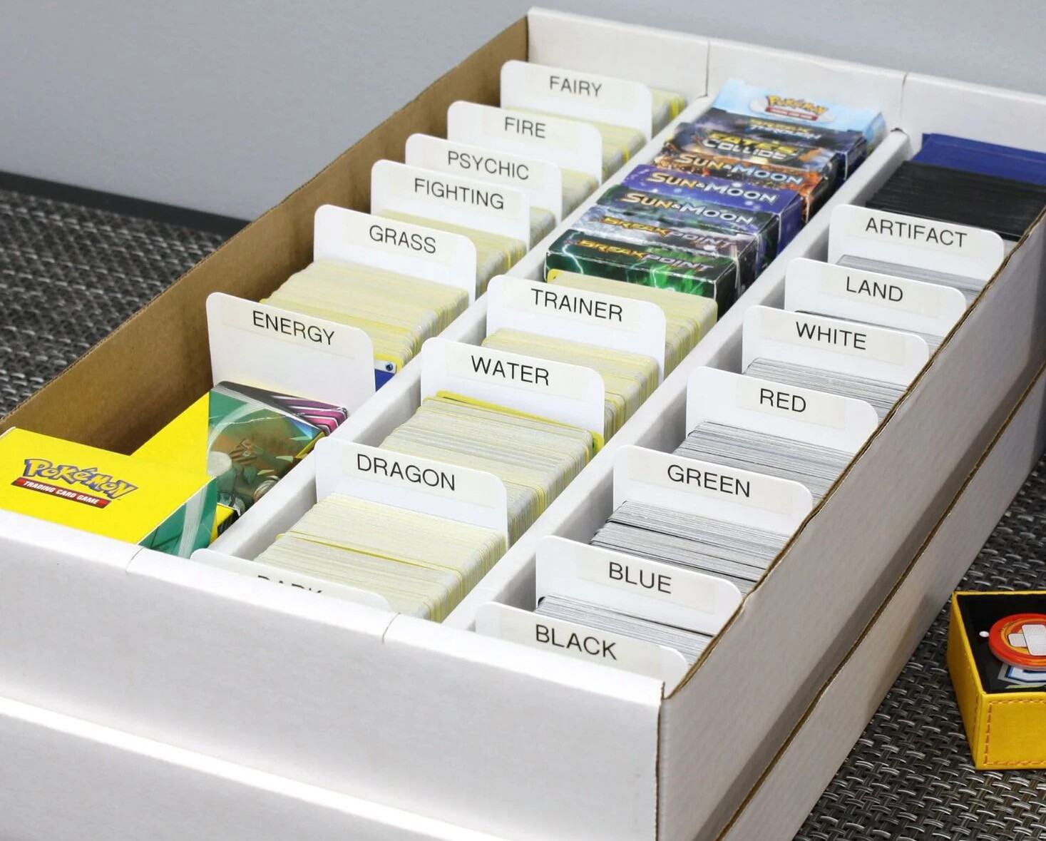 100 BCW Tall Trading Card Dividers white storage box sorting basketball plastic