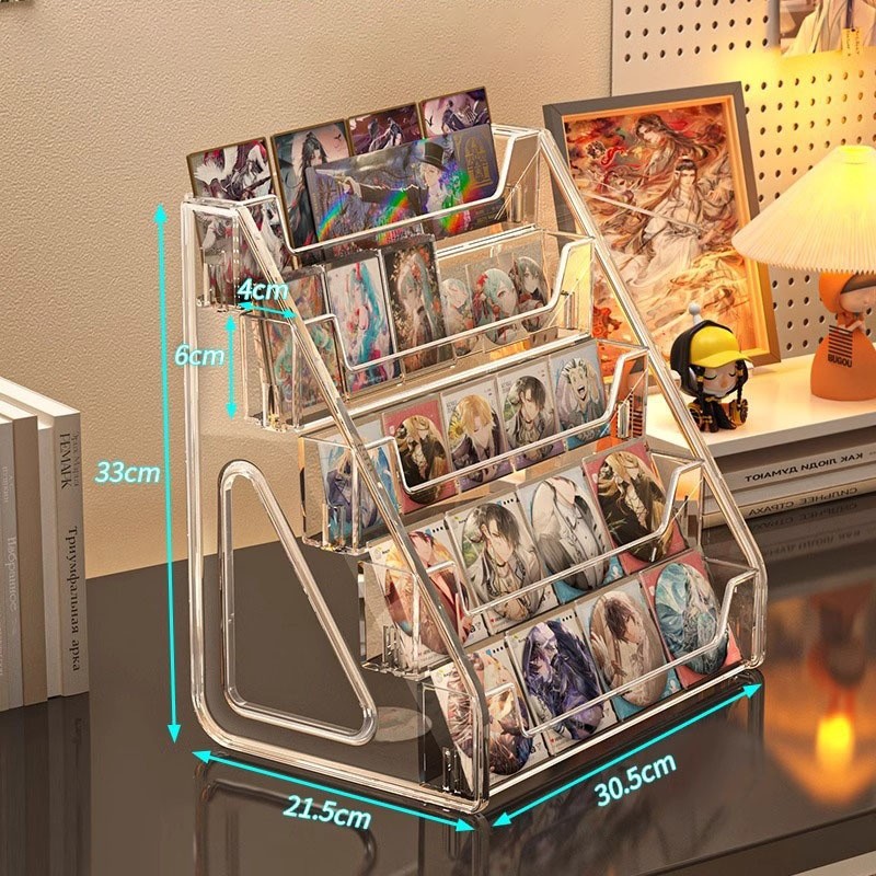 Trading Card Display Stand, 5 Tier Vertical Holder for Baseball Basketball Sport