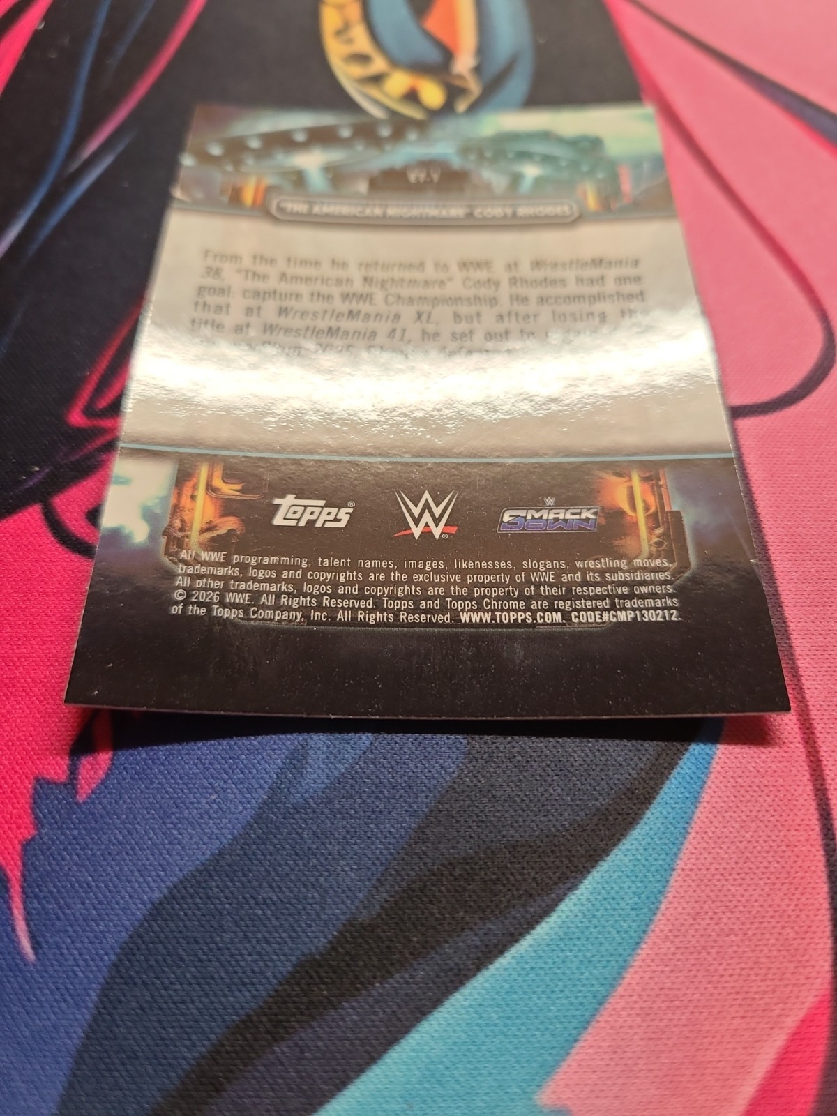 2026 Topps Chrome Cosmic WWE CODY RHODES #ET-1 Extraterrestrial Refractor 🔥