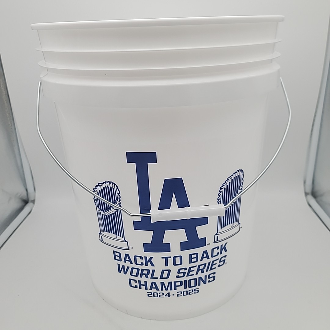 Authentic Wincraft Los Angeles Dodgers World Series 2025 5 Gal. Leaktite Bucket