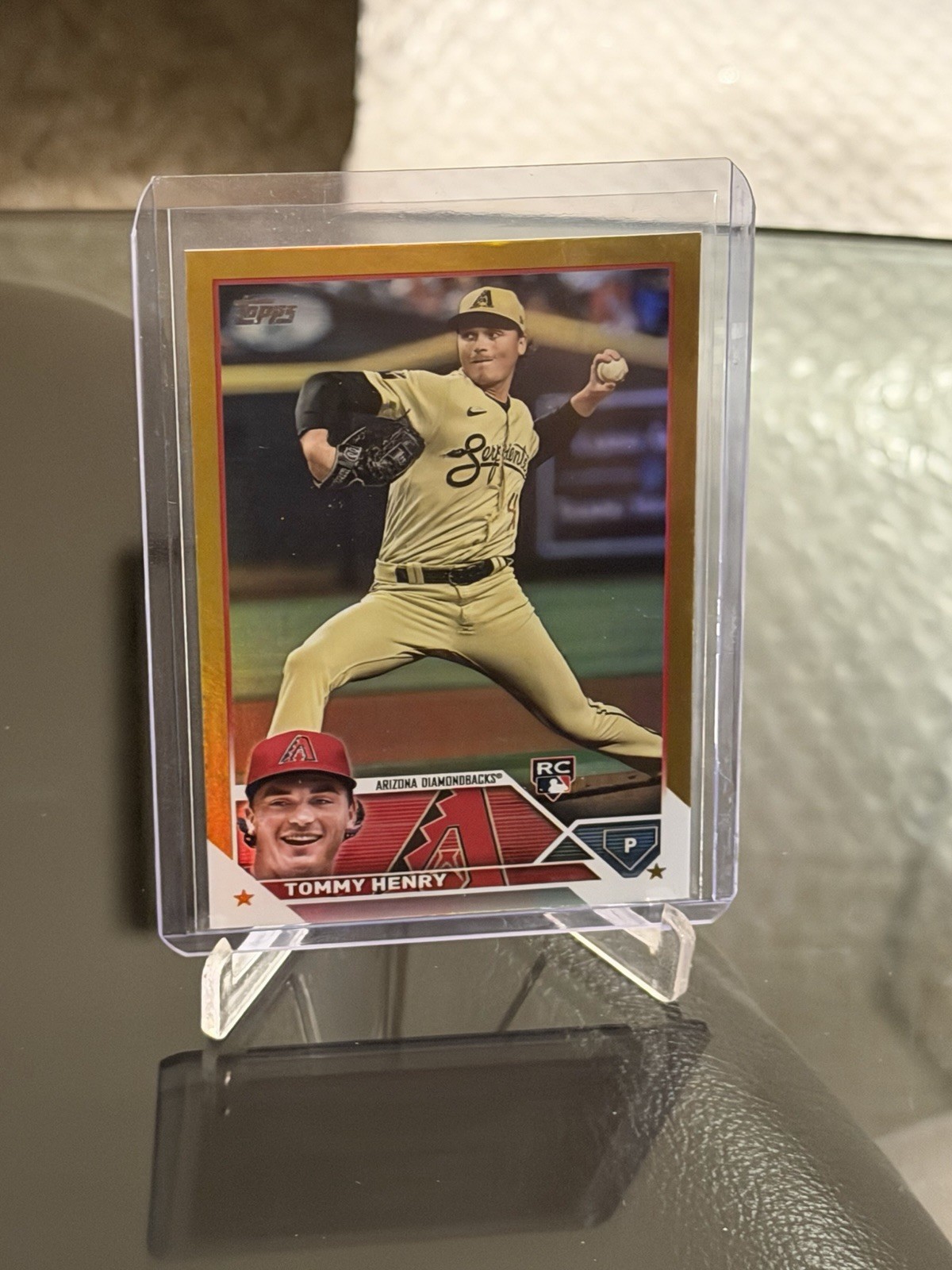 2023 Topps Series 2 #336 Tommy Henry Rookie RC Gold Rainbow Foil