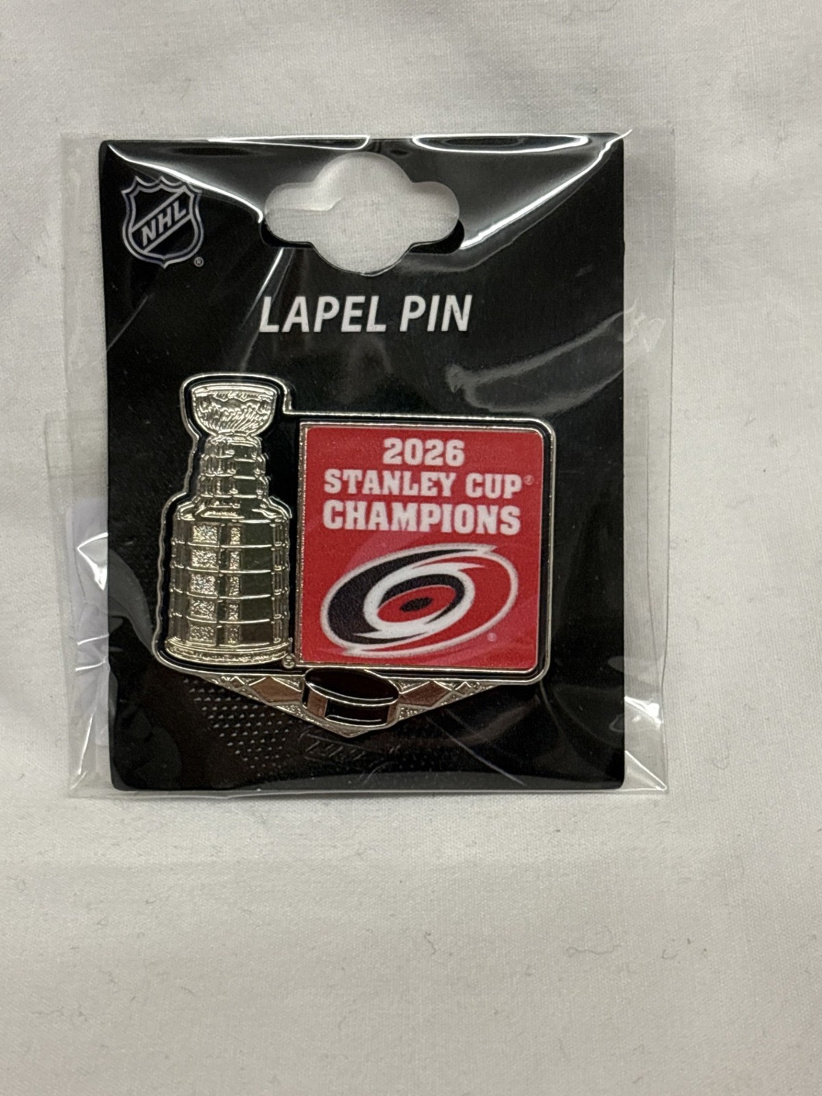 NHL 2026 Stanley Cup Champions Carolina Hurricanes Pin Trophy Type FREESHIP