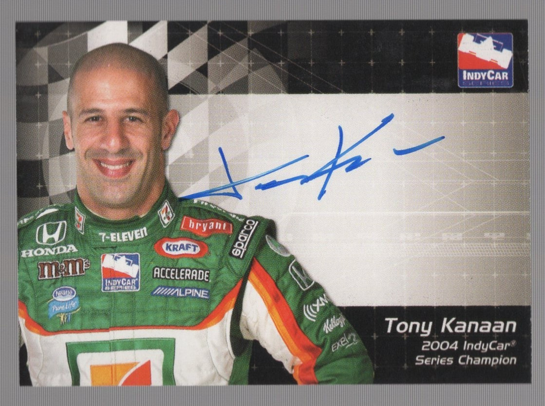 TONY KANAAN 2007 RITTENHOUSE IRL RACING ON CARD AUTO AUTOGRAPH **CHAMPION**