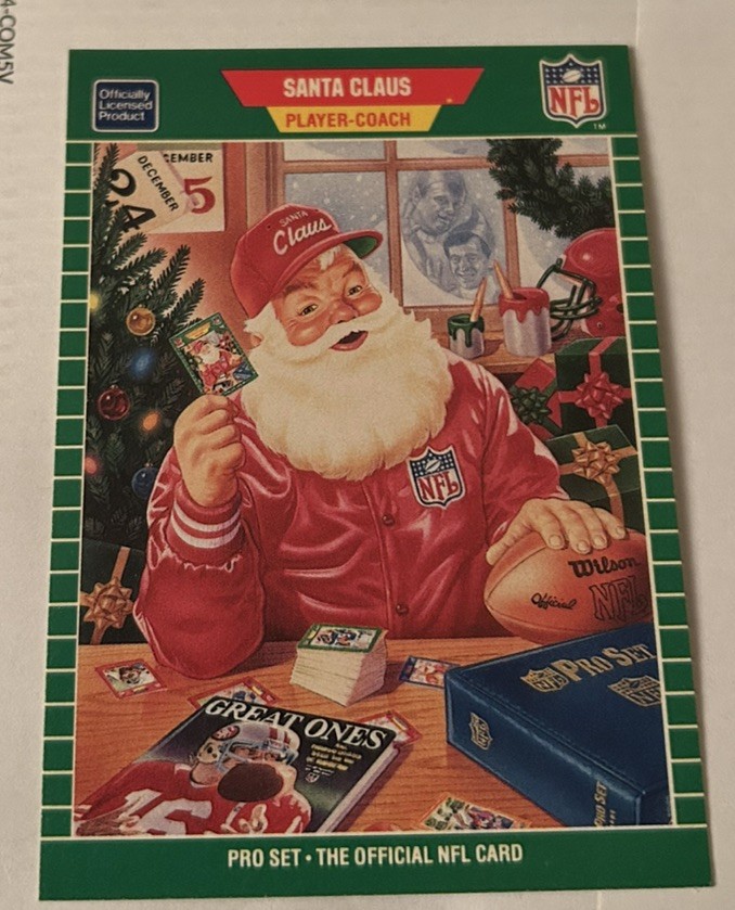 🎅🏻🎄1989 Pro Set Promos SANTA CLAUS #1989 Player COACH SSP RARE card Xmas