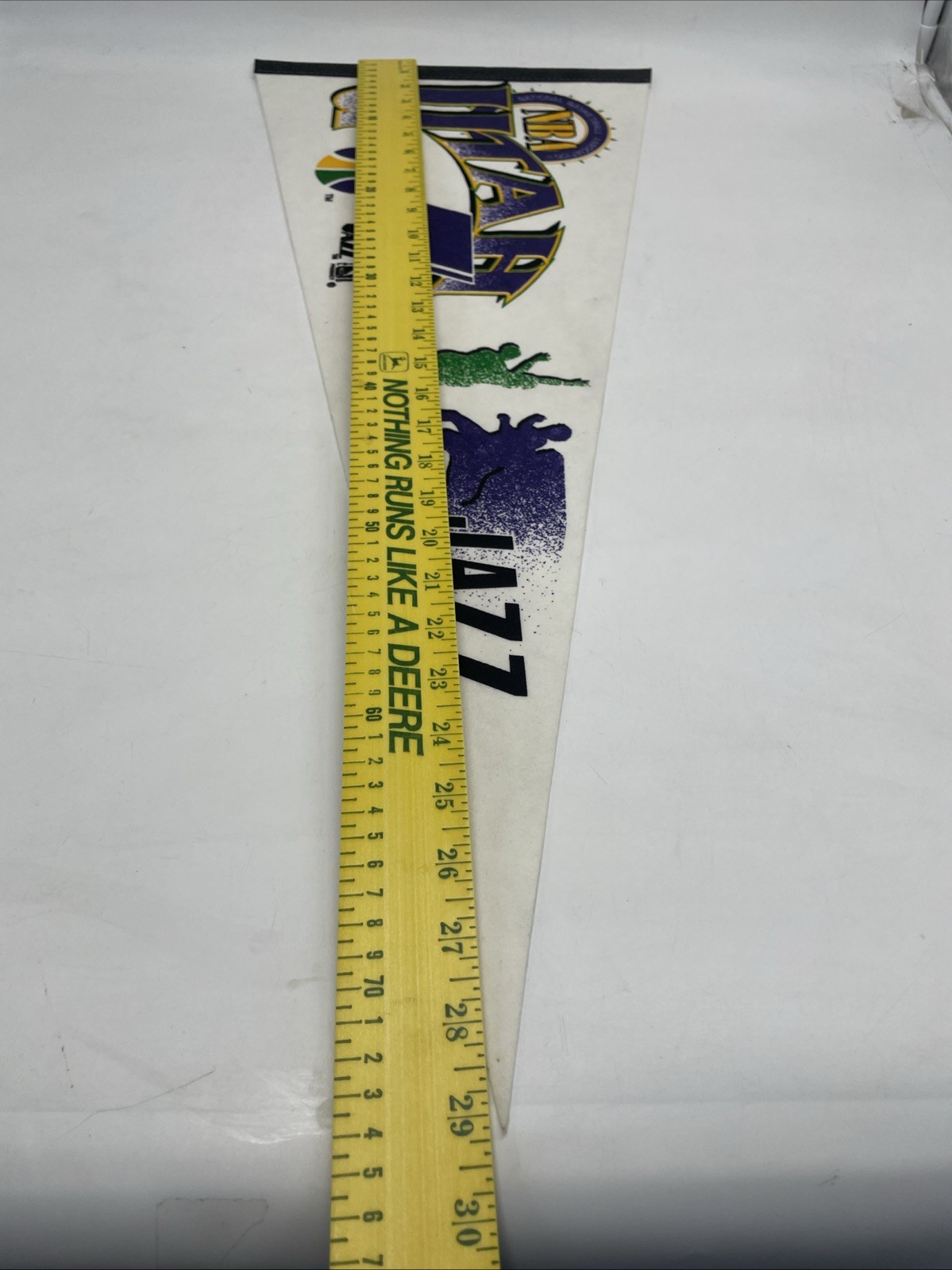Vintage NBA Utah Jazz Pennant Discontinued Logo Full Size Early 1990s Old Logo