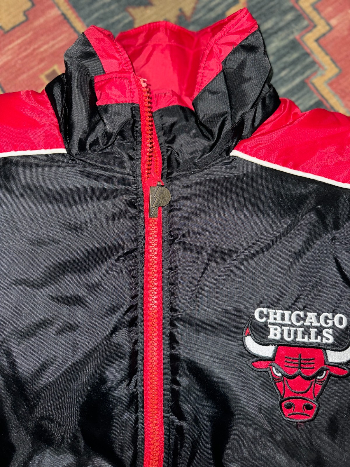 Vintage Pro player NBA Chicago Bulls Reversible Puffer Jacket Men Size XL