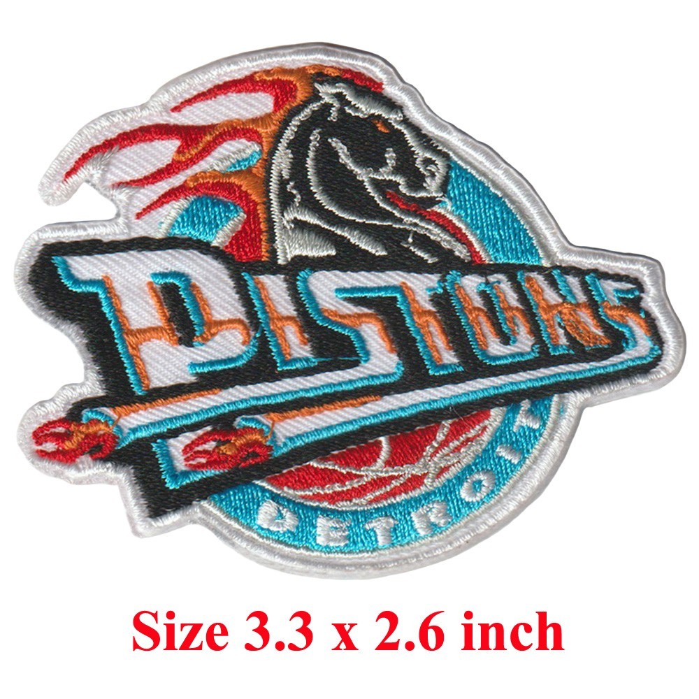 Wholesale Detroit Pistons Vintage Logo Size 3.3 in x 2.6 in Sew Iron On Patches