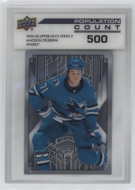2024 Series 2 Population Count 500 /500 Macklin Celebrini #PC-42 Rookie RC 1m2e
