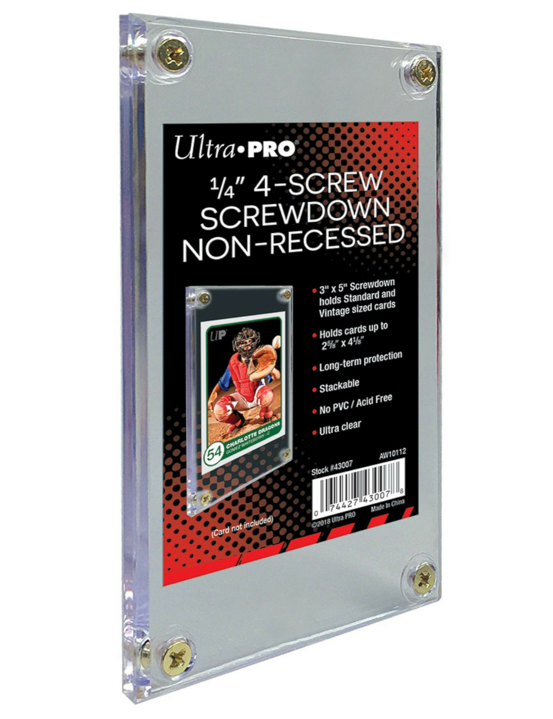 Ultra Pro 4 Screw-down Non-Recessed Trading Card Holder Case Sports Gaming 3×5