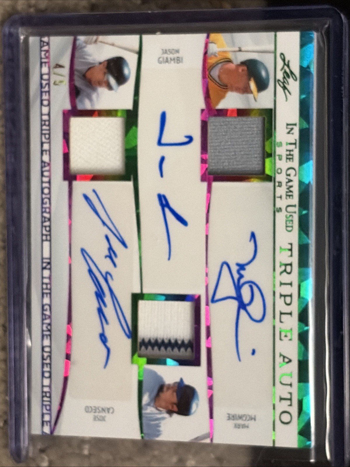 2025 Leaf ITG AUTO Mark McGwire Jason Giambi Conseco 4/5 IGT-3 Yankees Cardinals