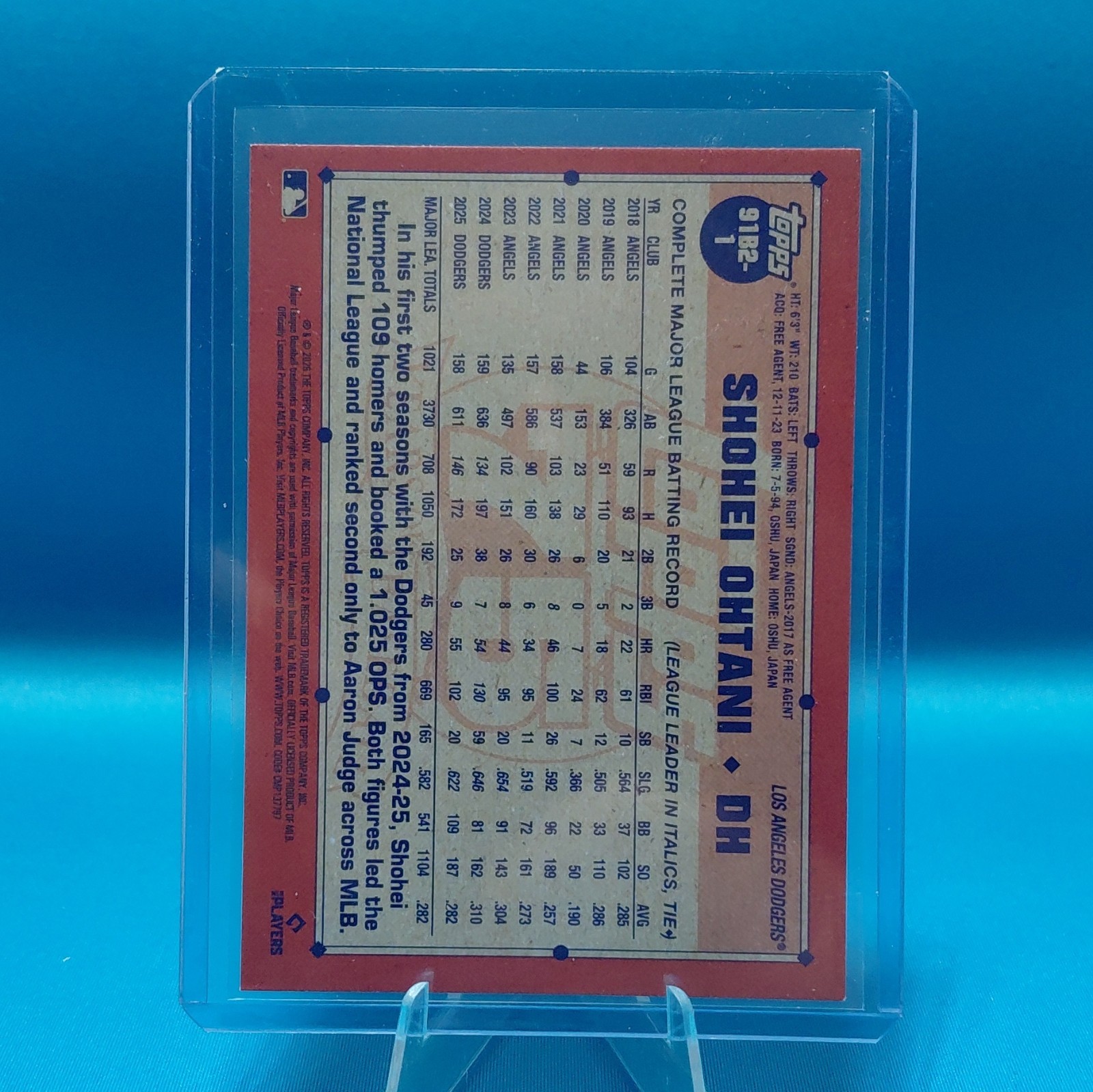2026 Topps Series 2 1991 Retro #91B2-1 Shohei Ohtani Dodgers (A3)