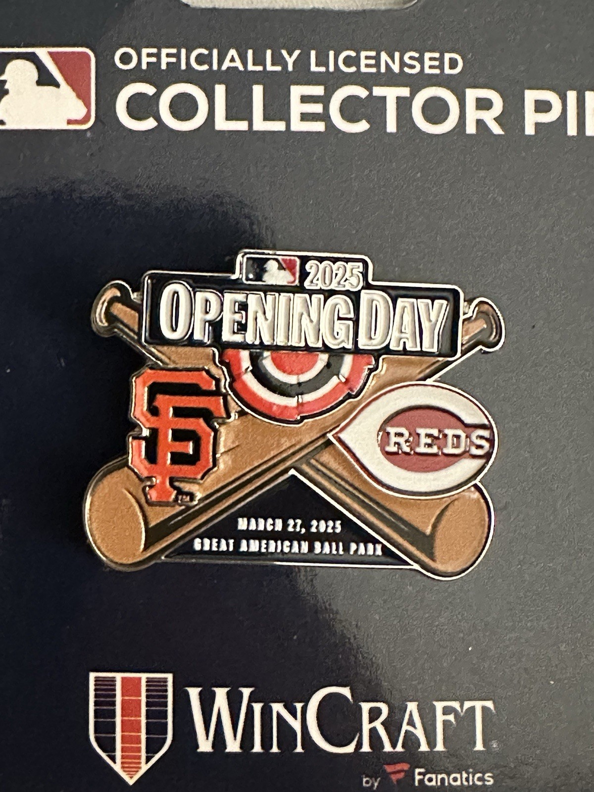Cincinnati Reds opening day pin 2025