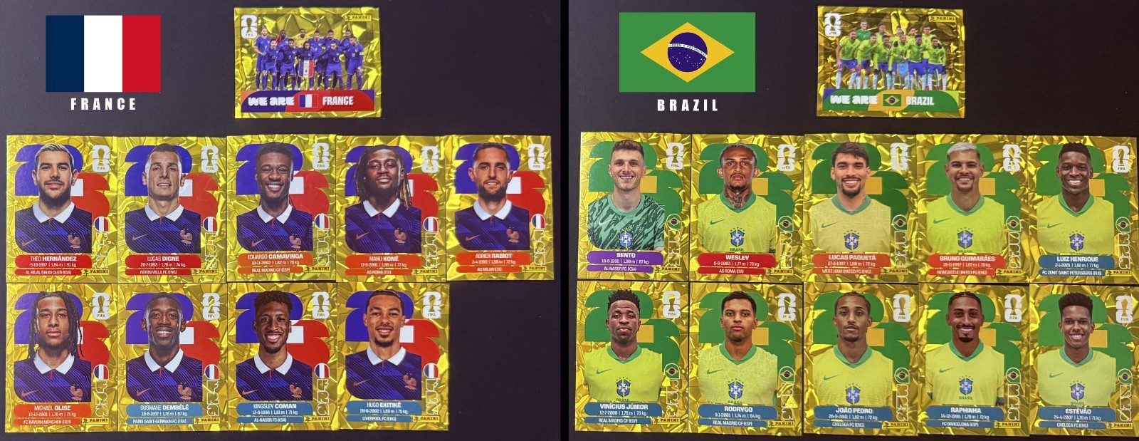2026 Panini FIFA World Cup Sticker Gold Flood Crumple Singles Hot Teams (U Pick)