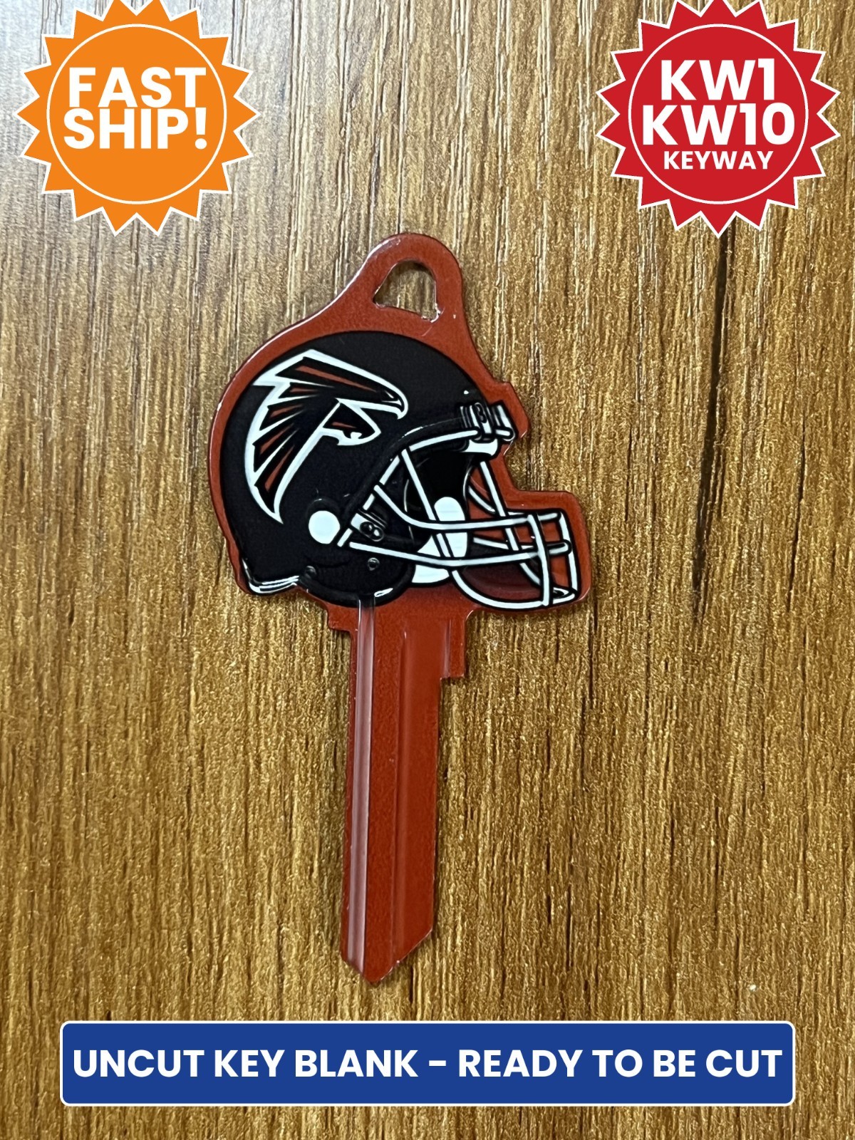 Atlanta Falcons Helmet Kwikset KW1/KW10 House key blank