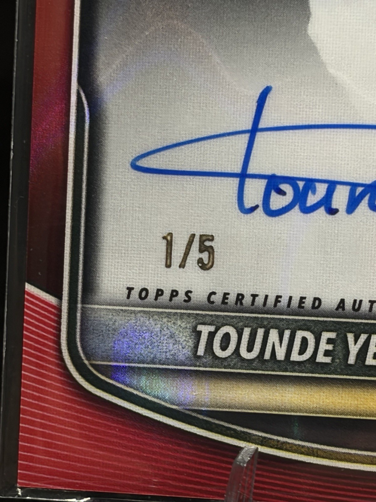 Tounde Yessoufou Baylor Bears Red Lava FIRST ON PRINT Bowman 1st Auto 1/5 2026🔥