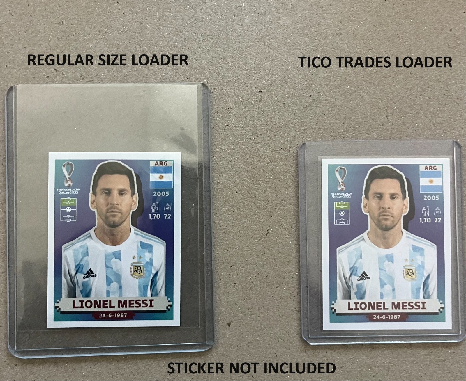 Small Size PENNY SLEEVES 25, 50, 100, 200, 500 World Cup Stickers Custom Size