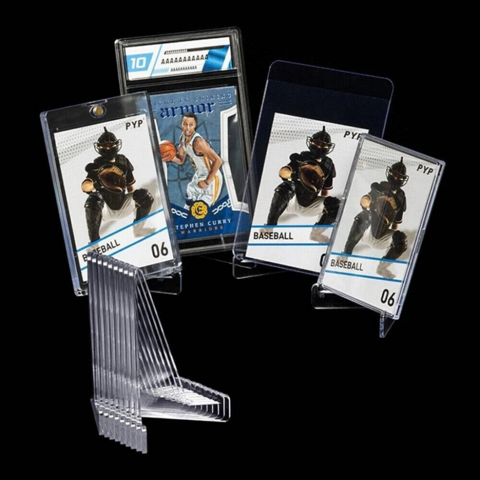 20 PCS Clear Acrylic Trading Card Stand for Coins Sports Cards Display Holder#==