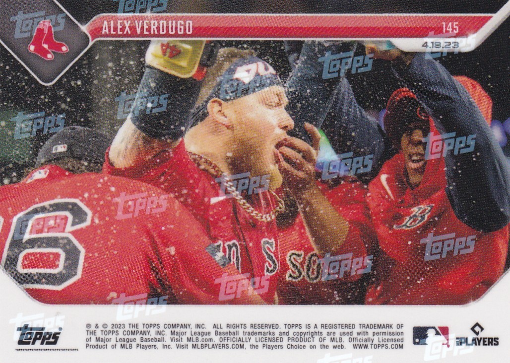 2023 TOPPS NOW #145 ALEX VERDUGO- BOSTON RED SOX