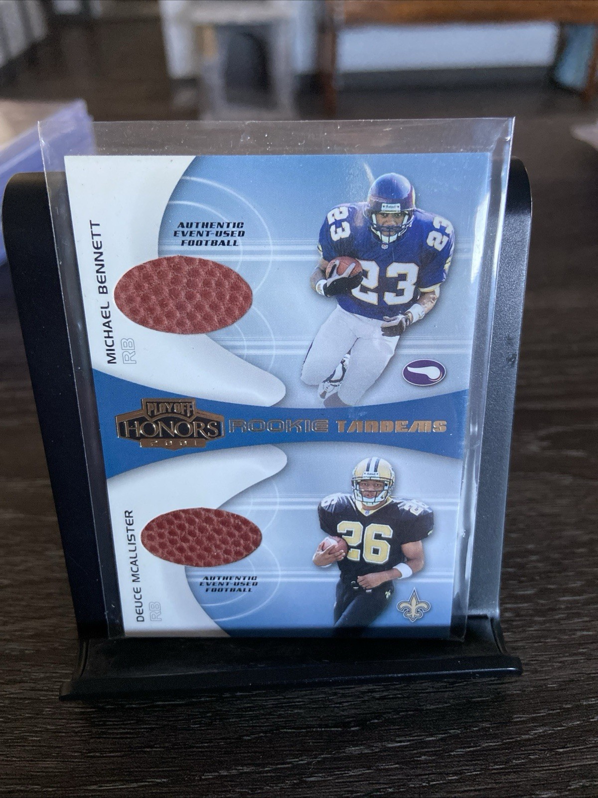 2001 Playoff Honors – Rookie Tandems Deuce McAllister, Michael Bennett Footballs