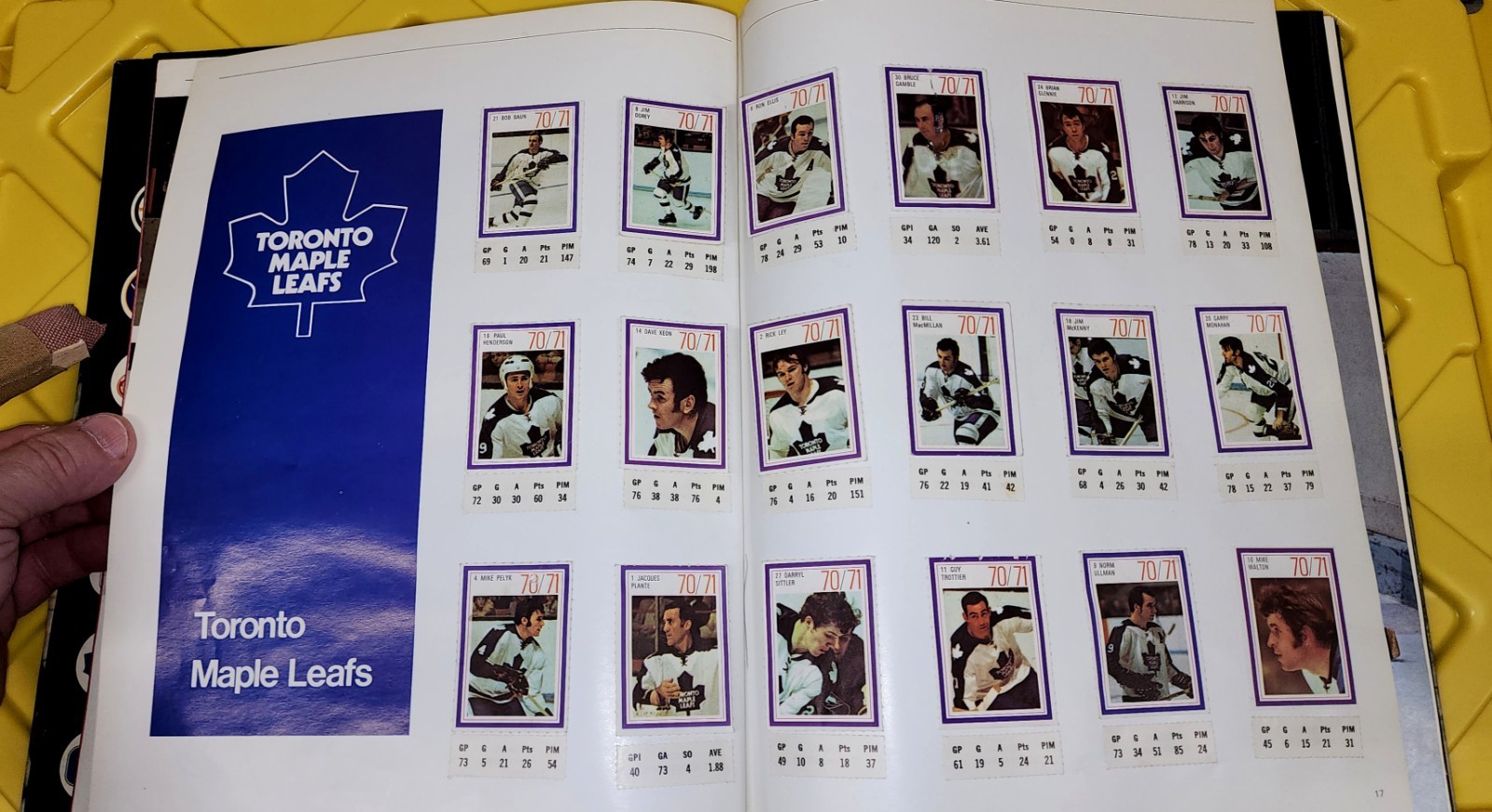🥅 1970-71 Esso Power Players Hardcover Full Album 252 stamps STATS ENGLISH 🔥