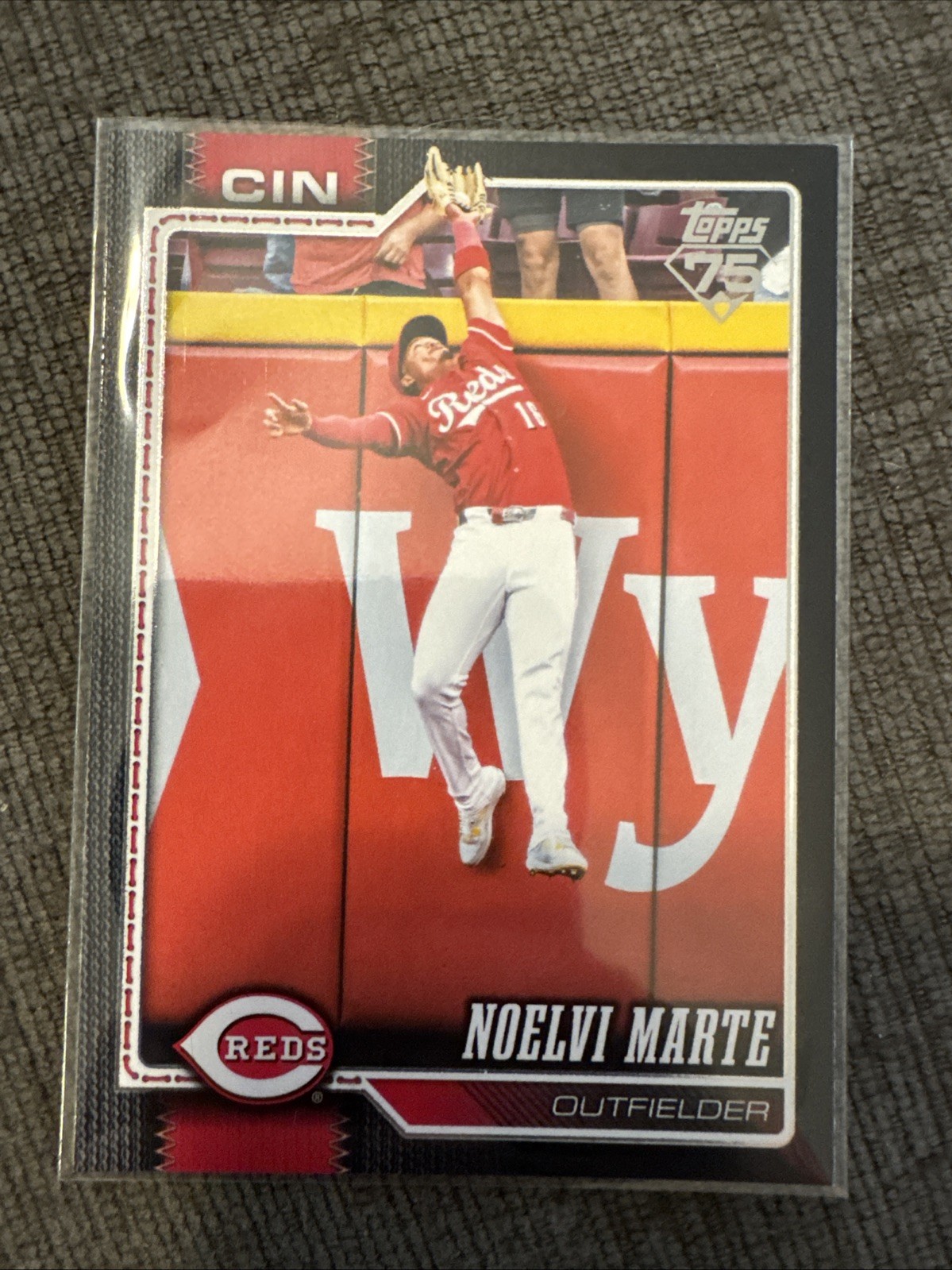 2026 Topps Series 2 Noelvi Marte Black Refractor /75 Cincinnati Reds Black Red