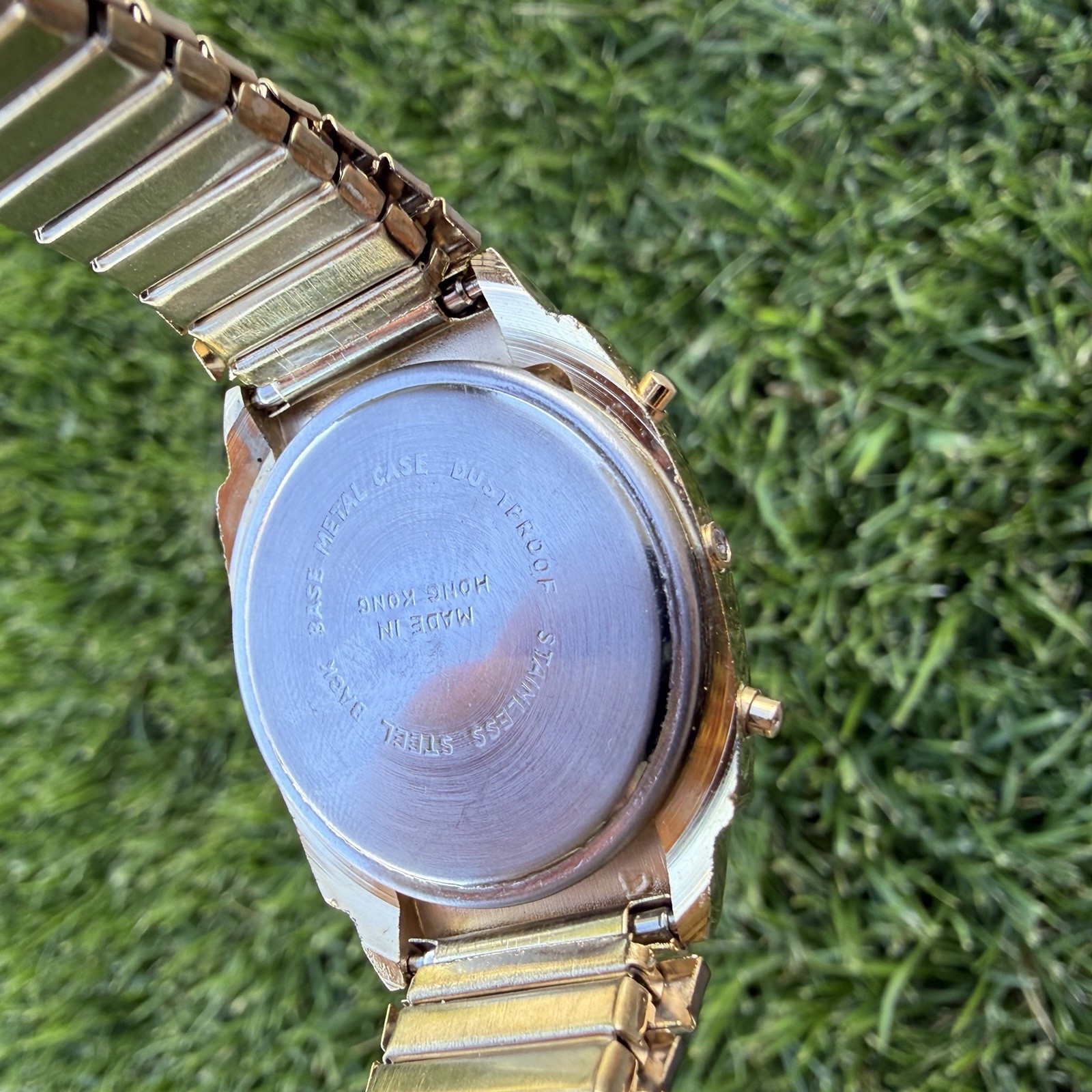 Vintage Nebraska Corn Huskers Gold Tone Digital Mens Watch Rare With Box