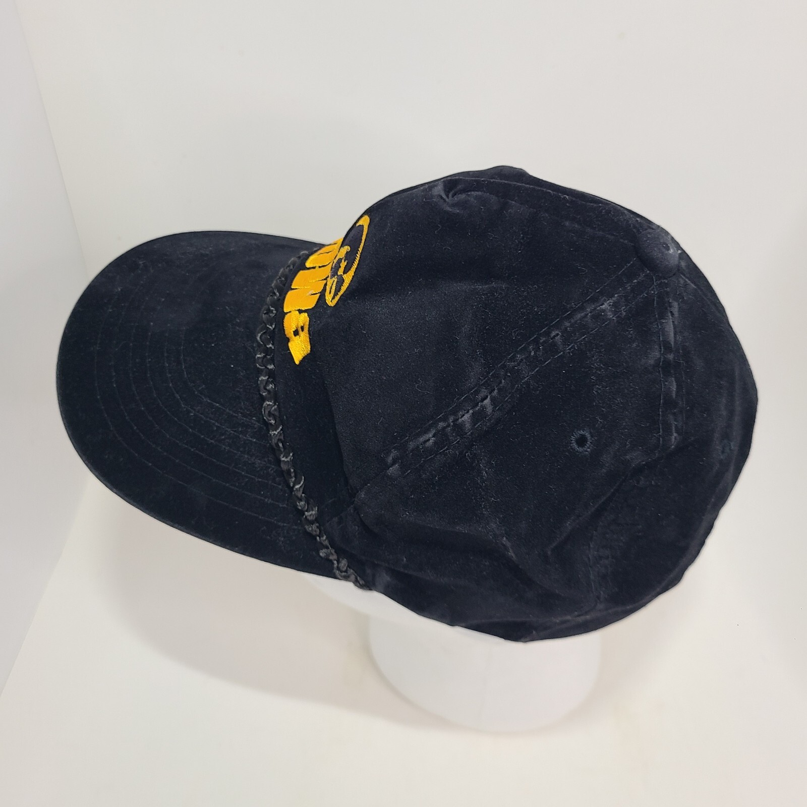 Vintage Iowa Hawkeyes Adjustable Hat Velvet Black Cap