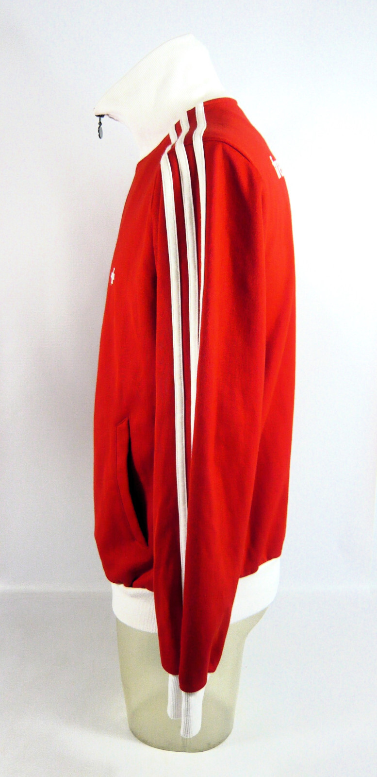 Men’s ADIDAS Switzerland 2008 Euros Football Red Jacket ‘Freude Herrscht’ Size L