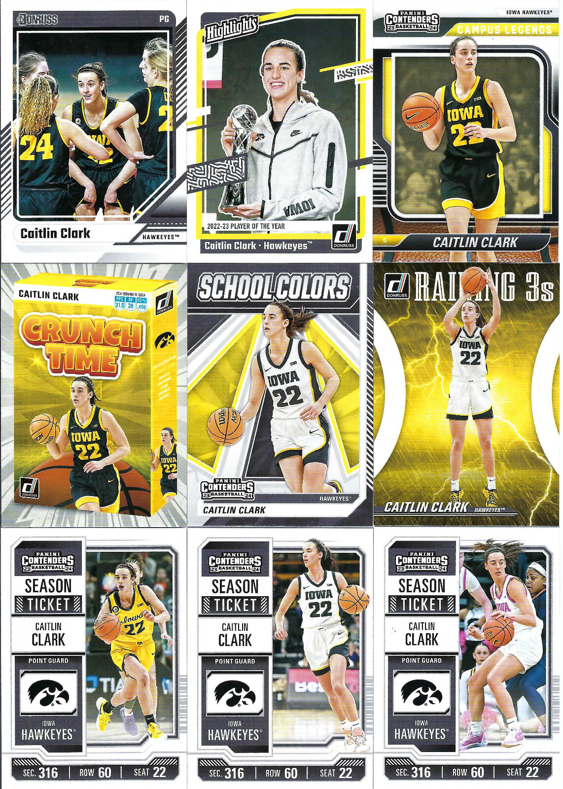 2024 Panini Caitlin Clark Collection Base and Inserts Complete Your Set You Pick