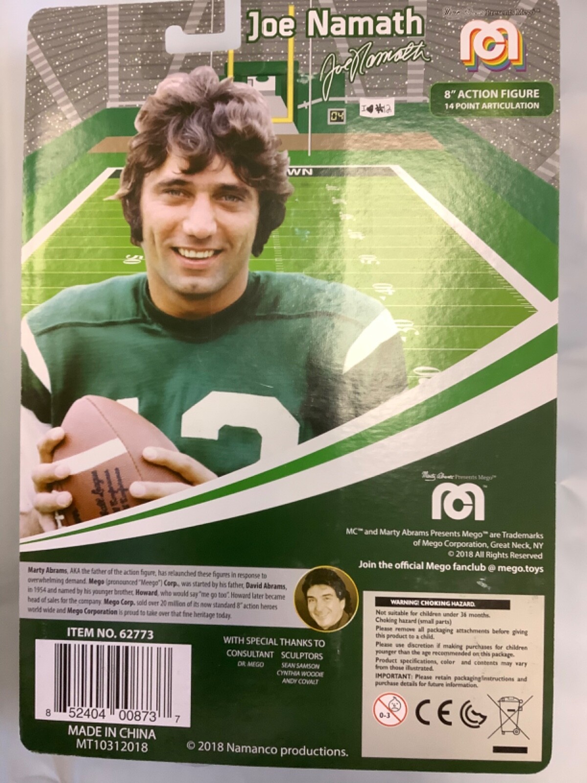 Joe Namath New York Jets NFL Legends Numbered limited to 8000 – 8″ Action Figure
