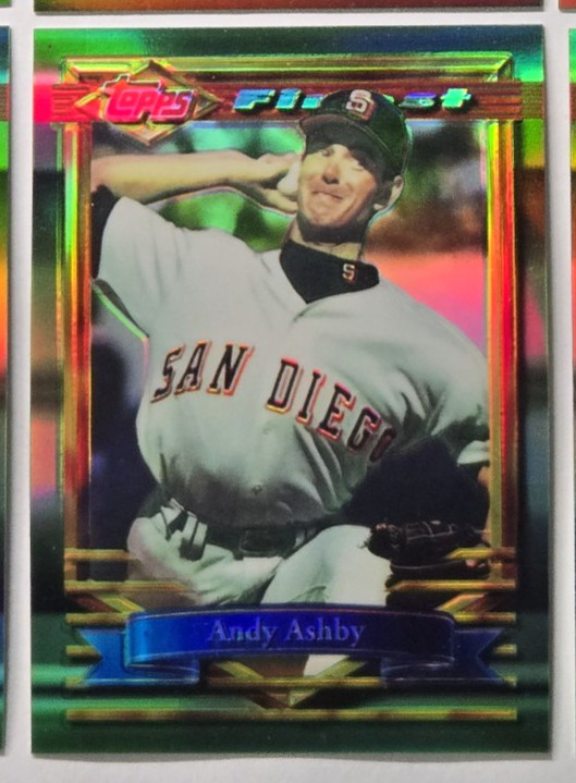 1994 TOPPS FINEST REFRACTOR 🌈 BASEBALL STEVE FINLEY DAVID NIED LOT (6)