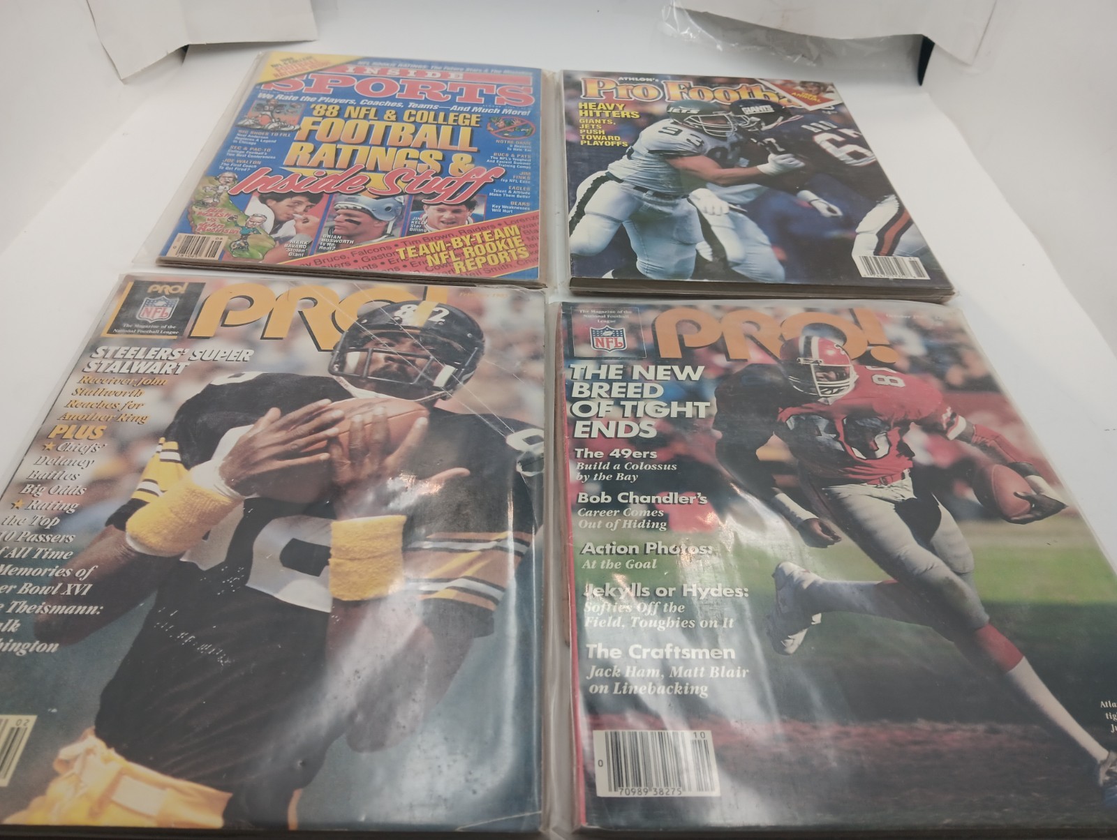 Lot of 4 1988 1982 1983 1988 Athlon’s Pro Football Annual Magazine Inside Sports