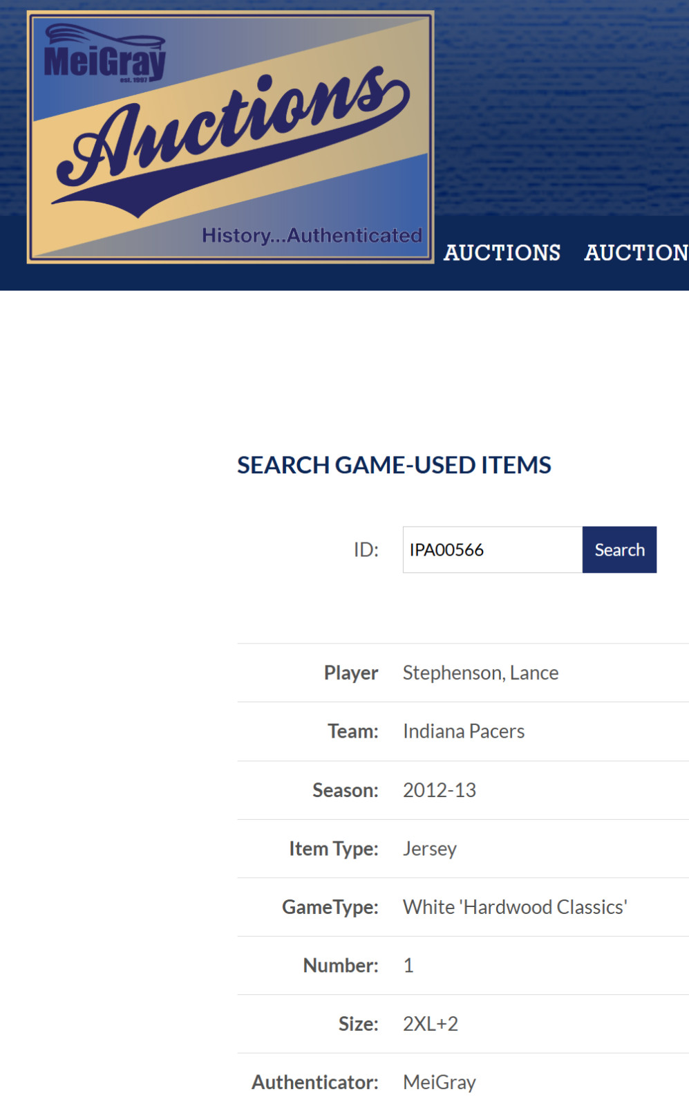FULLY MATCHED or MONEY BACK Lance Stephenson NBA Pacers GAME WORN USED JERSEY