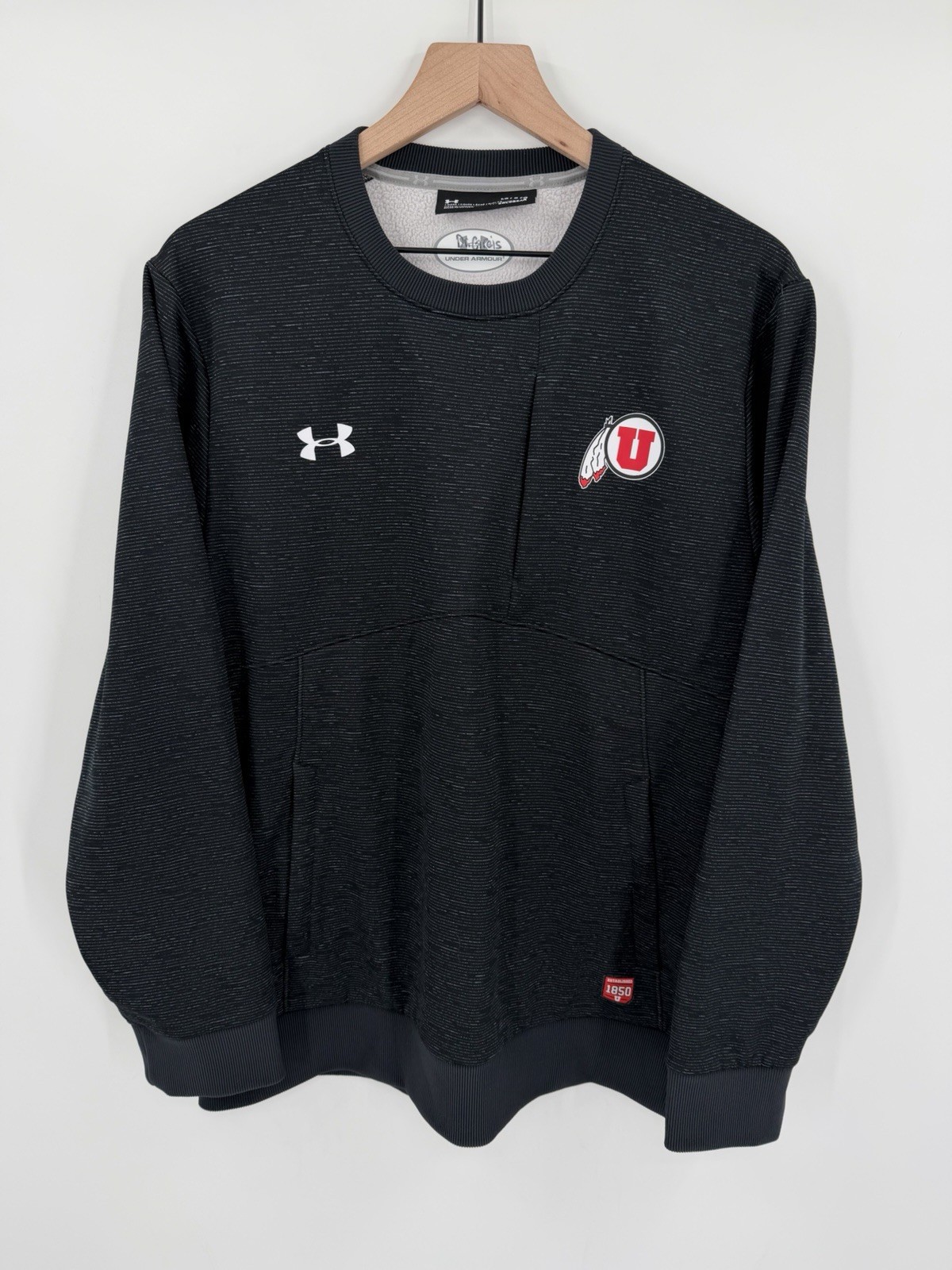 Under Armour University of Utah Utes Team Issued Pullover Sweatshirt Mens Large