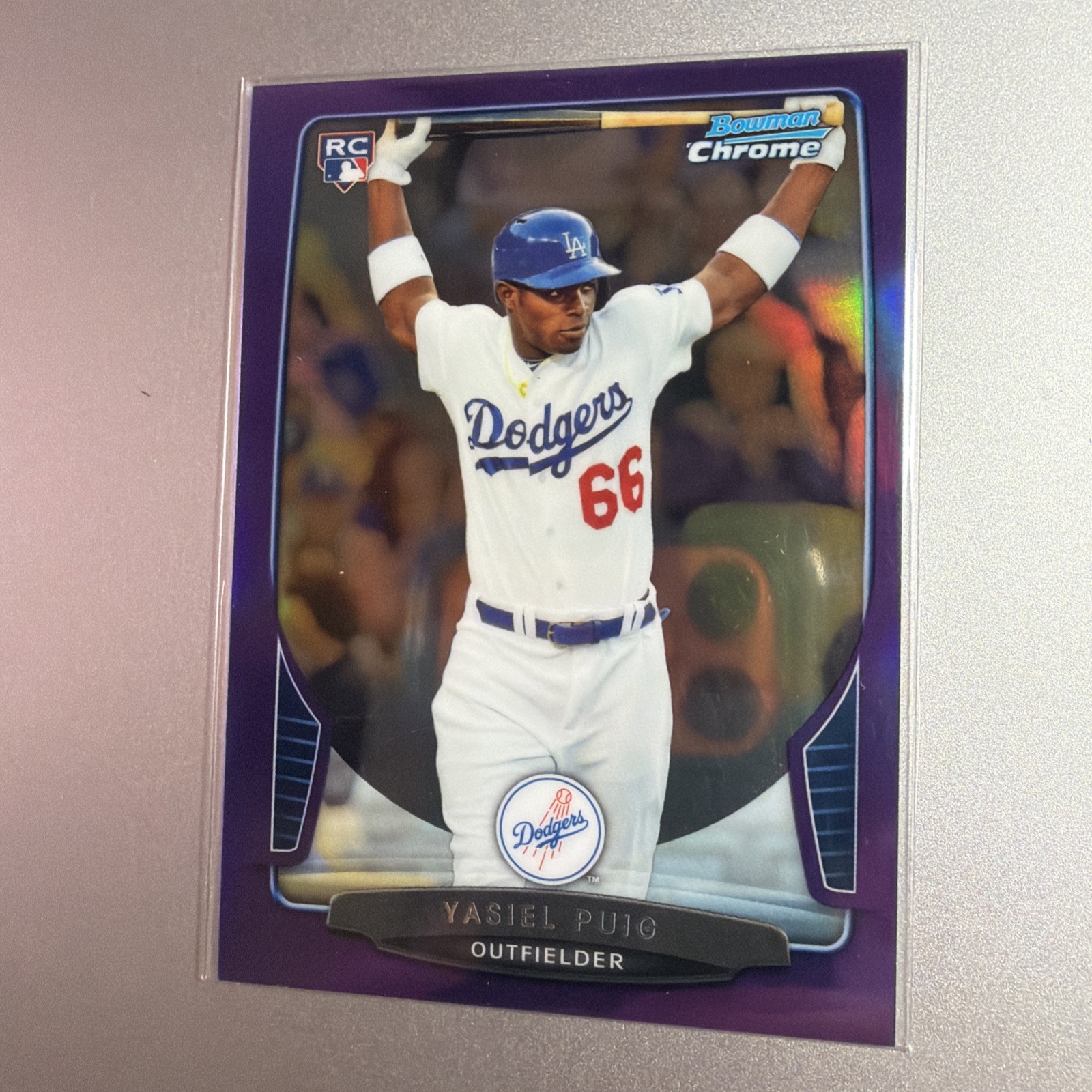2013 Bowman Chrome – Yasiel Puig #78 Purple Refractor /199 (RC)