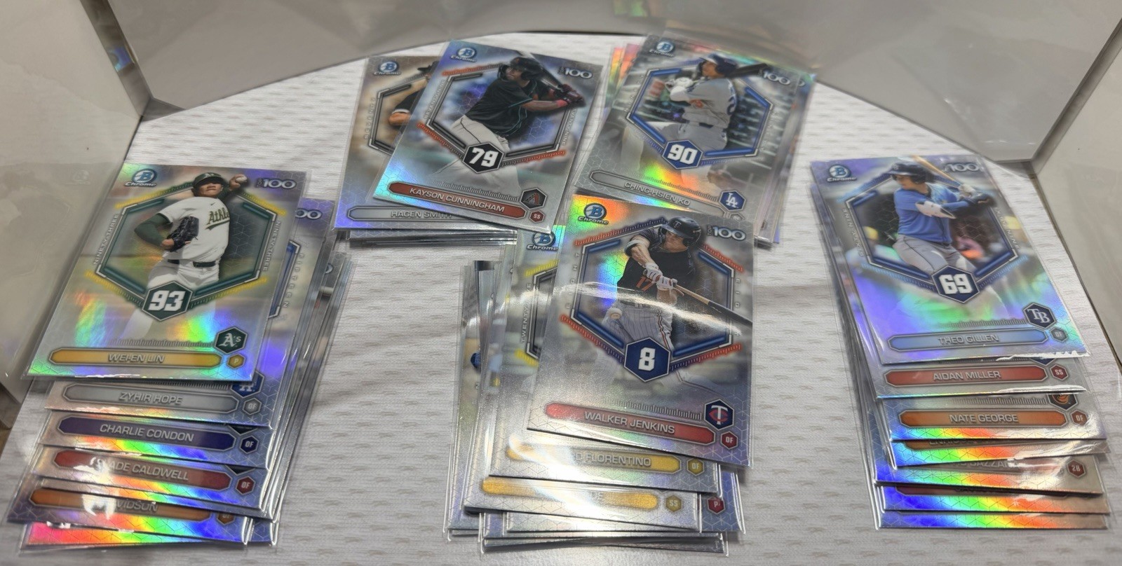 2026 Bowman Chrome Scouts Top 100 – 45 Card Prospect Lot 7 Dups Shown In Pic 2