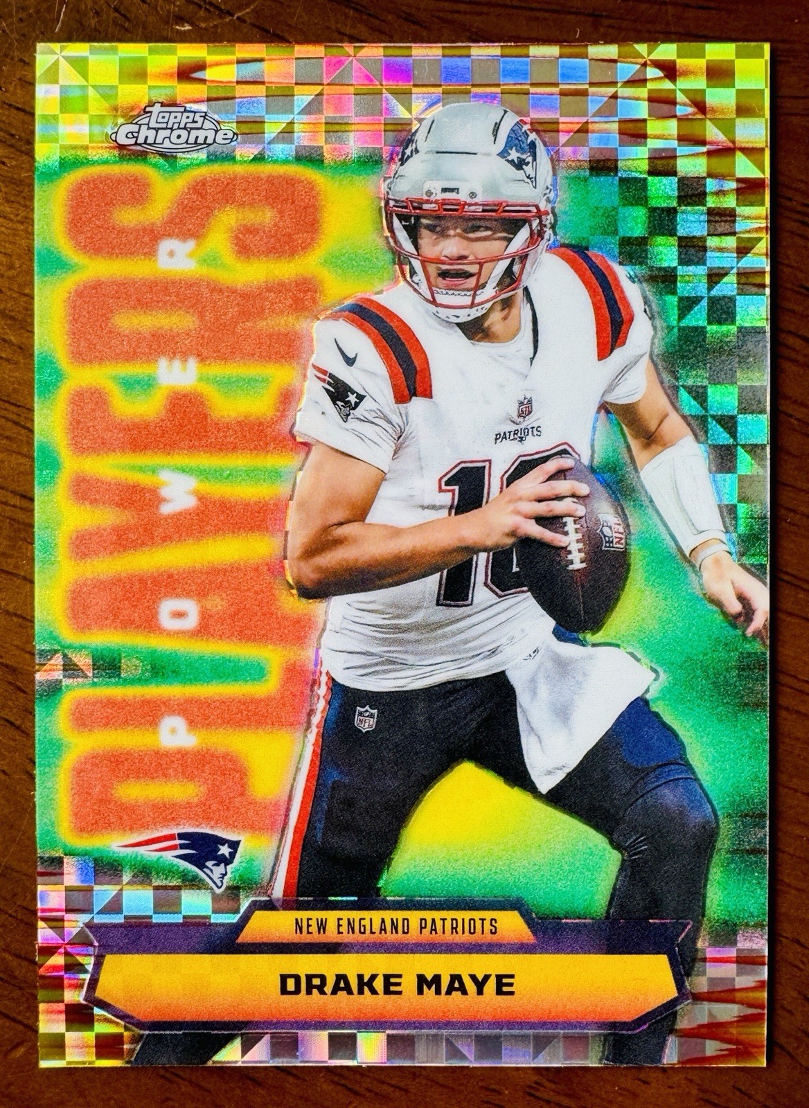 2025 Topps Chrome Power Players #PP-10 Drake Maye X-FRACTOR SP Patriots