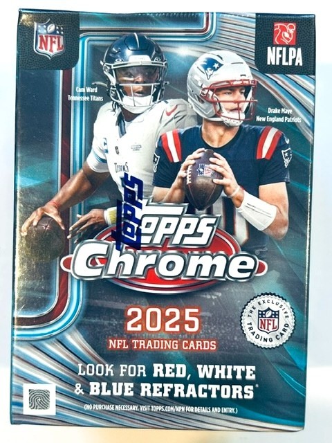 2025 Topps Chrome Football Value Blaster Box Sealed In Hand Free Ship