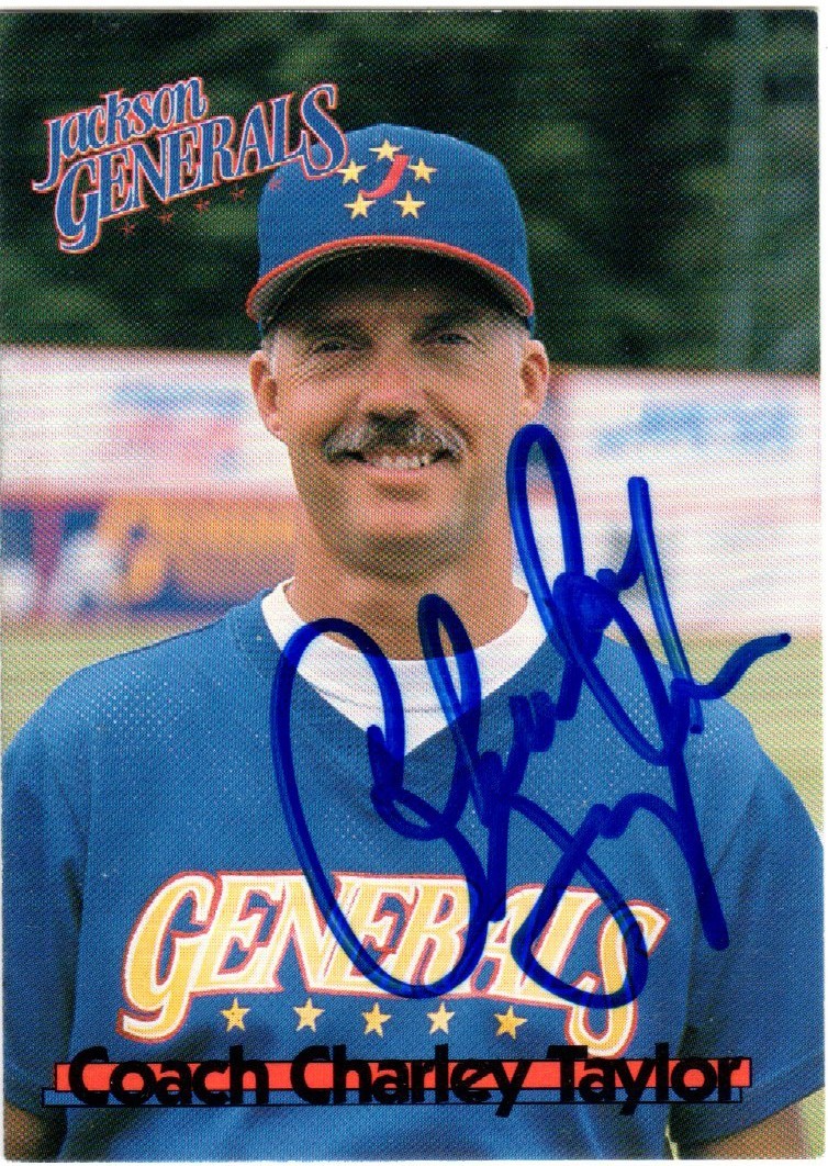 Charley Taylor Autograph 1995 Multi-Ad Sports Minor League Auto ASTROS GENERALS