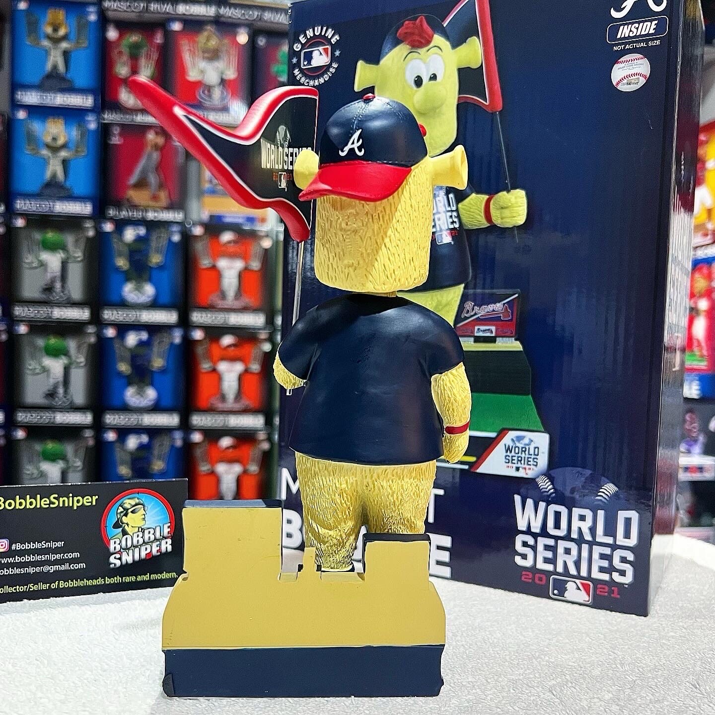 BLOOPER Atlanta Braves 2021 World Series Pennant Mascot Exclusive MLB Bobblehead