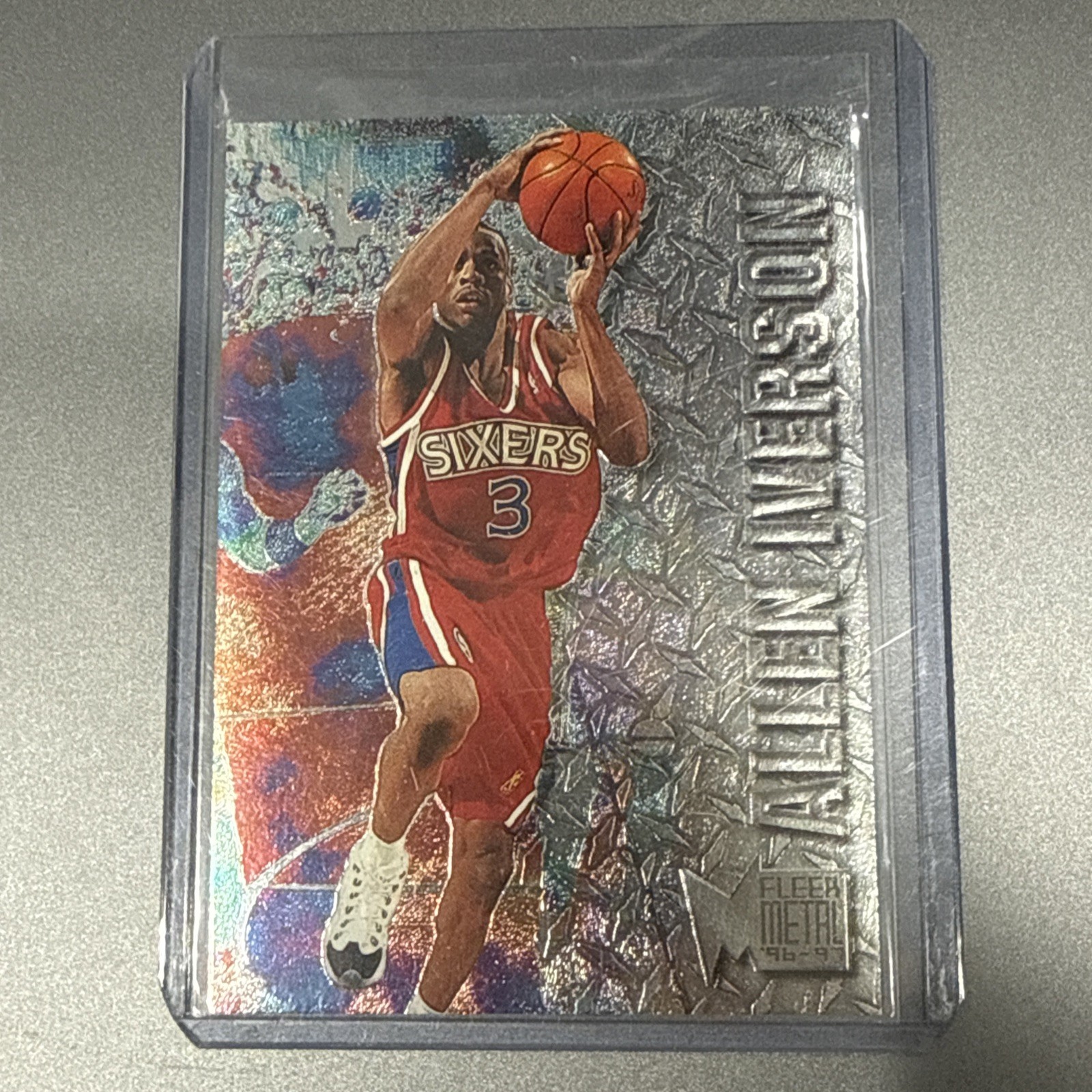 Fleer Metal 1996-97 Allen Iverson #201 Base Set Philadelphia 76ers NBA Rookie RC