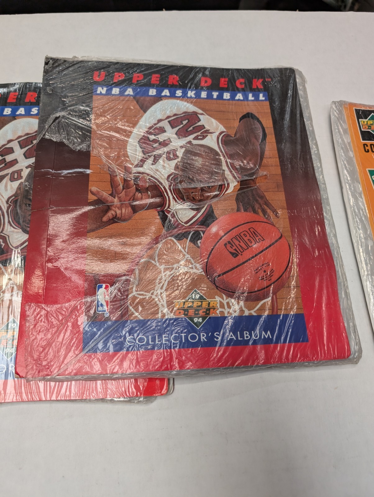 2 Michael Jordan Upper Deck Basketball Albums With 9 Pocket Pages