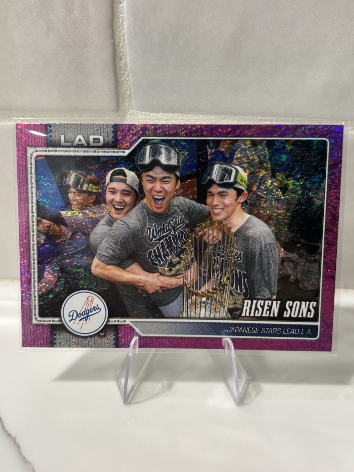 Risen Sons Pink Holo Foil 2026 Topps Series 2 Ohtani, Yamamoto, Sasaki #642