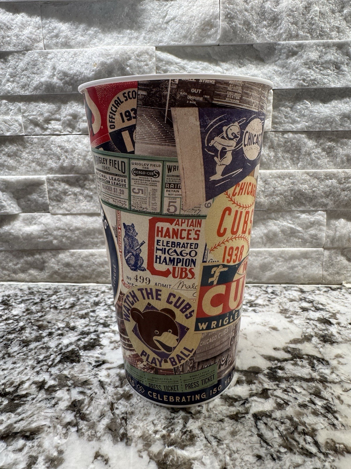 Chicago Cubs 150th Anniversary 32 OZ Souvenir Cup From Wrigley Field 2026 Season