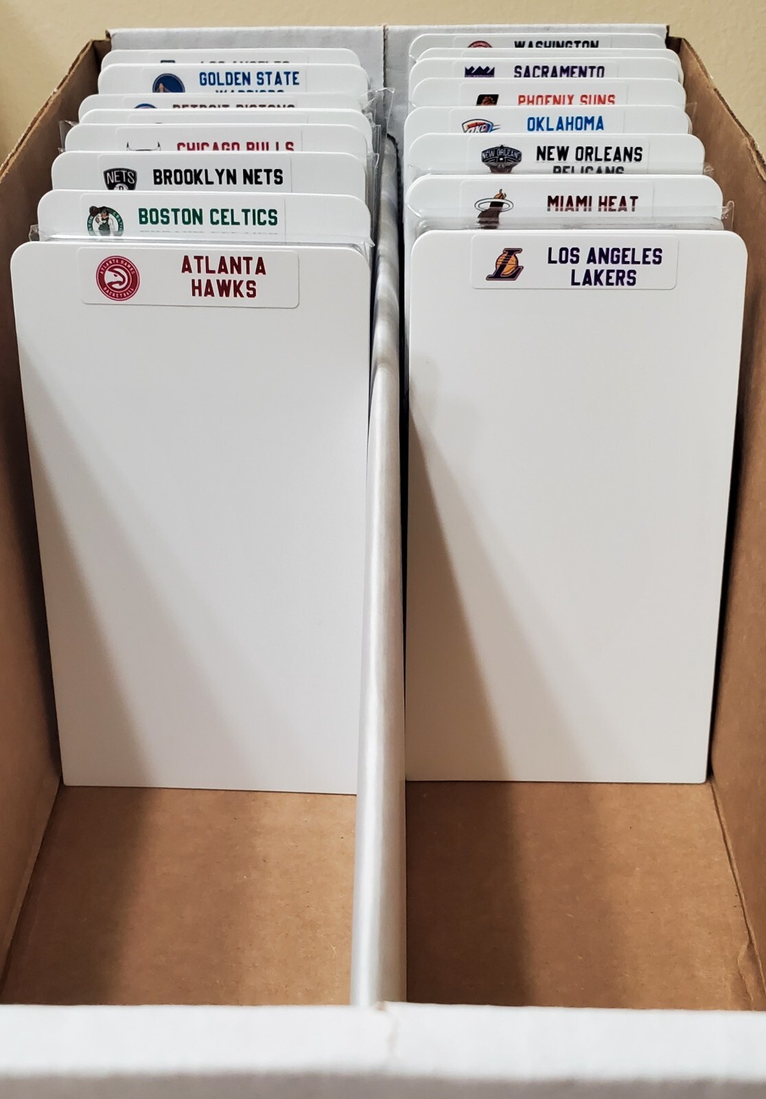 (30) GRADED Slab & Sports Card Dividers with 30 FREE NBA Teams Logos Labels