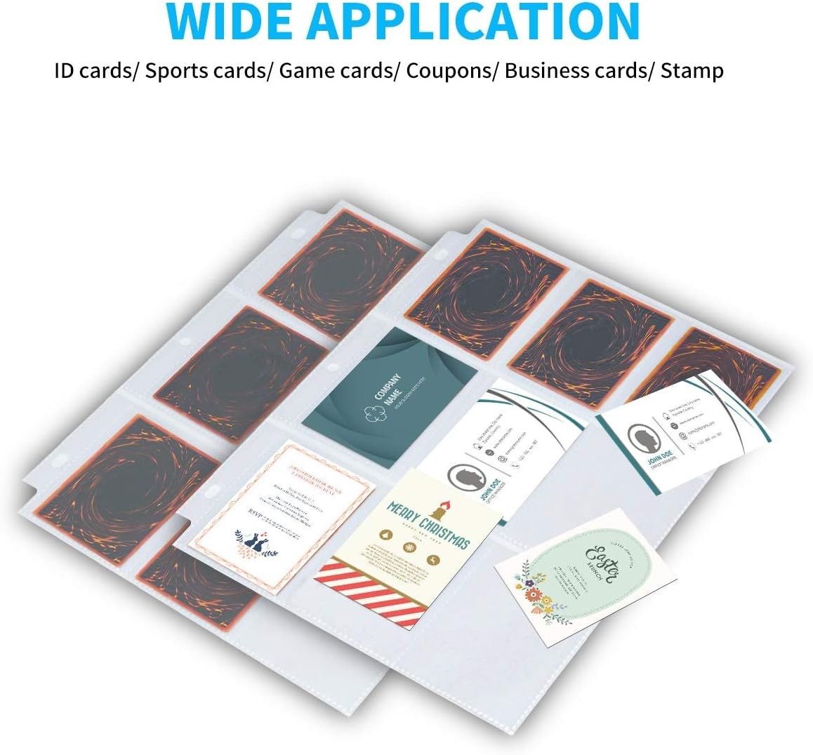 Top-Loading 9 Pocket Card Sheets – 648 Pocket Capacity for Organized Protection