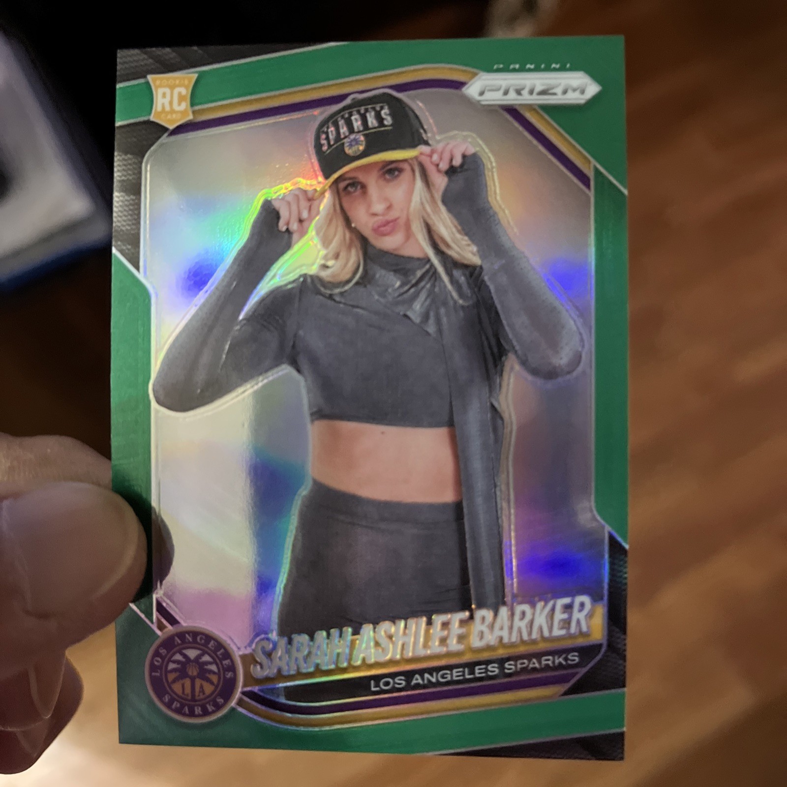 2025 Prizm WNBA – Rookie Variation Sarah Ashlee Barker #142 Green Prizm (RC)