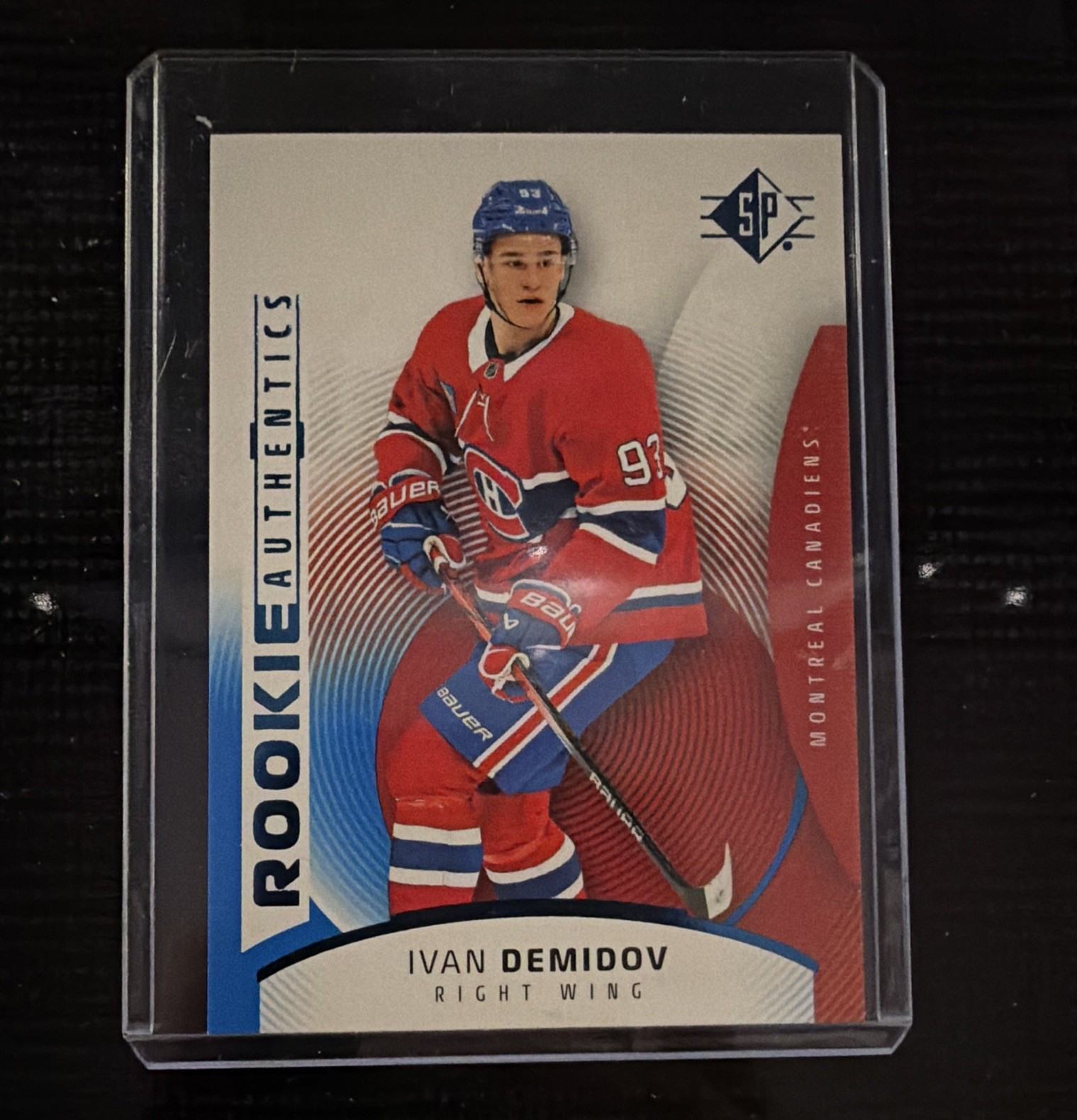 Upper Deck 2025-26 SP Ivan Demidov Rookie Authentics Blue #137 Canadiens